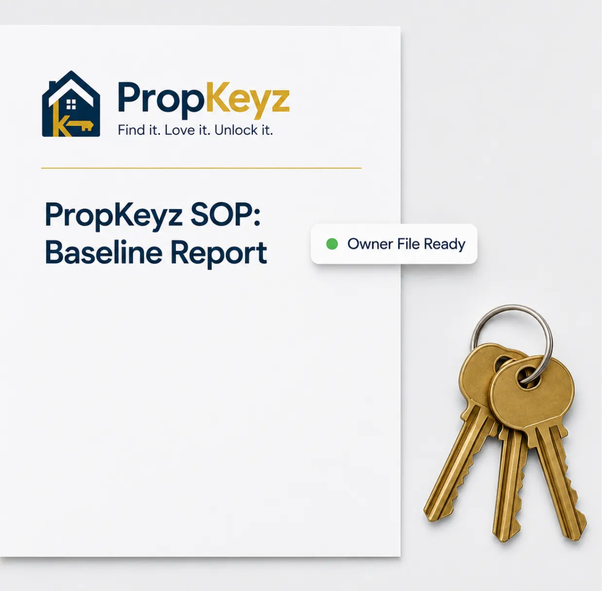 PropKeyz process-driven property care workflow showing baseline standard operating procedure documentation files and safely coordinated property keys