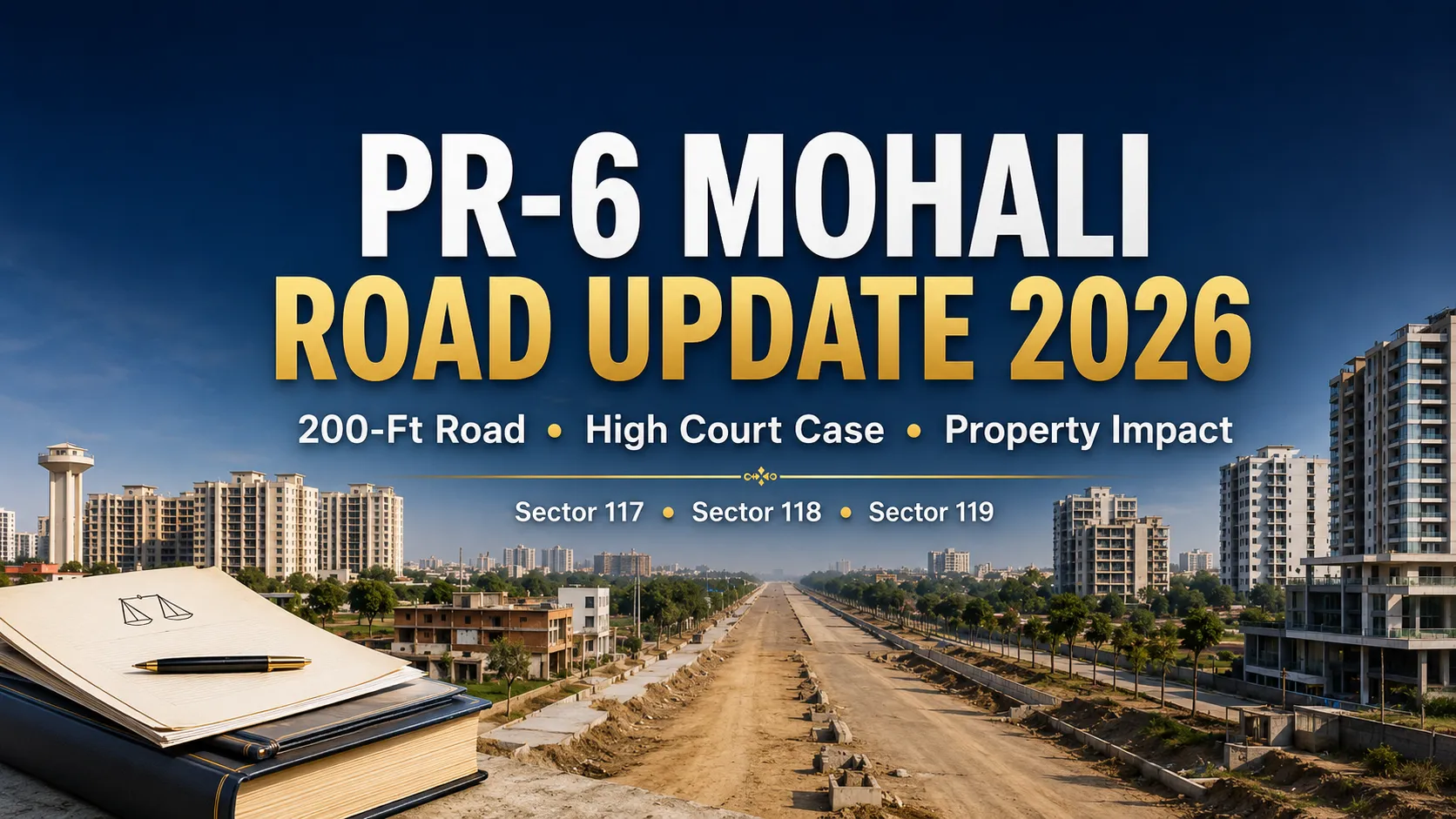 PR-6 Mohali road update 2026 Sector 117 200 ft road property impact
