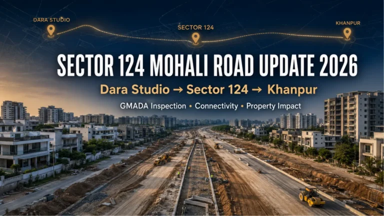 Sector 124 Mohali 200 feet road update 2026 Dara Studio Khanpur GMADA