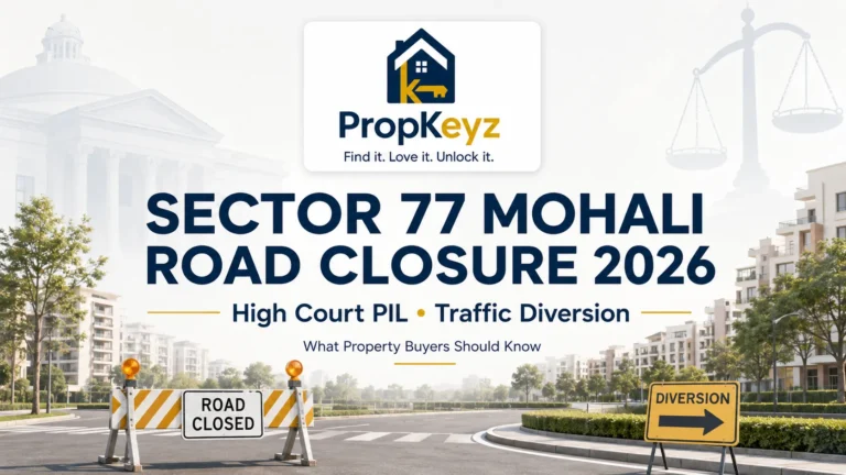 Sector 77 Mohali road closure 2026 High Court PIL and traffic diversion