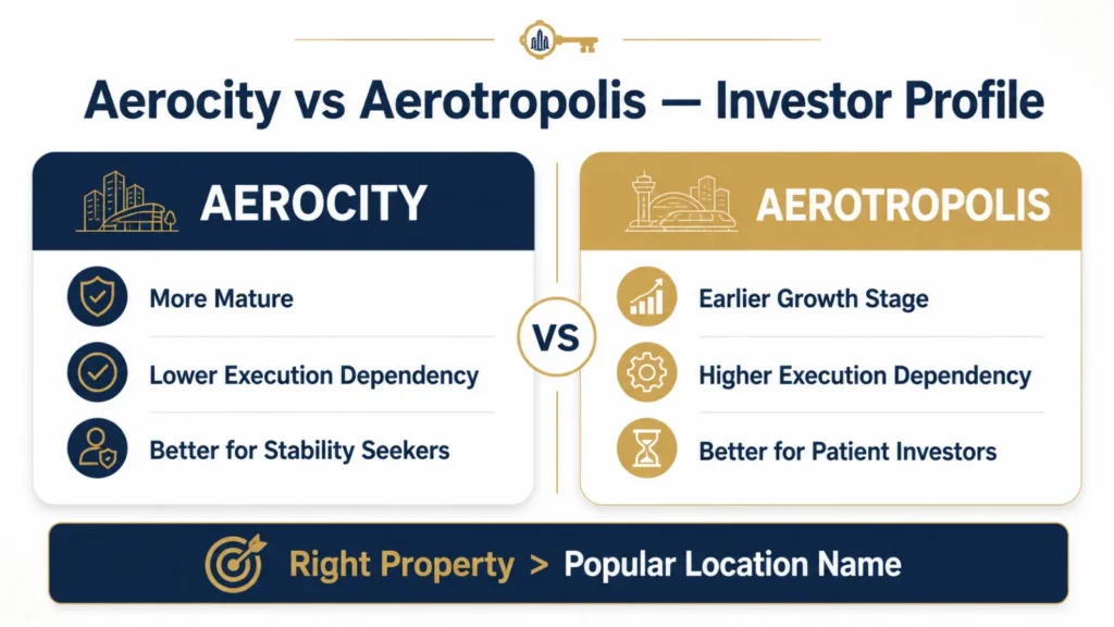 Aerocity vs Aerotropolis Mohali investor risk comparison