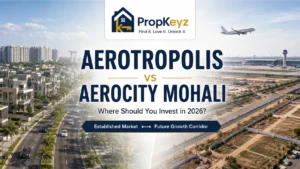 Aerotropolis vs Aerocity Mohali property investment comparison 2026