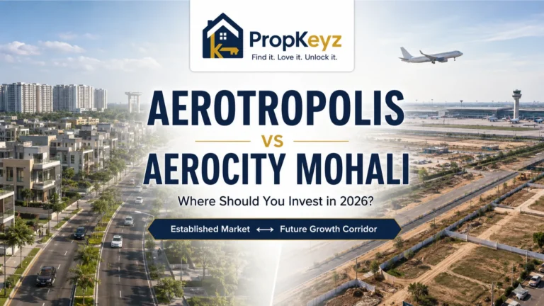 Aerotropolis vs Aerocity Mohali property investment comparison 2026