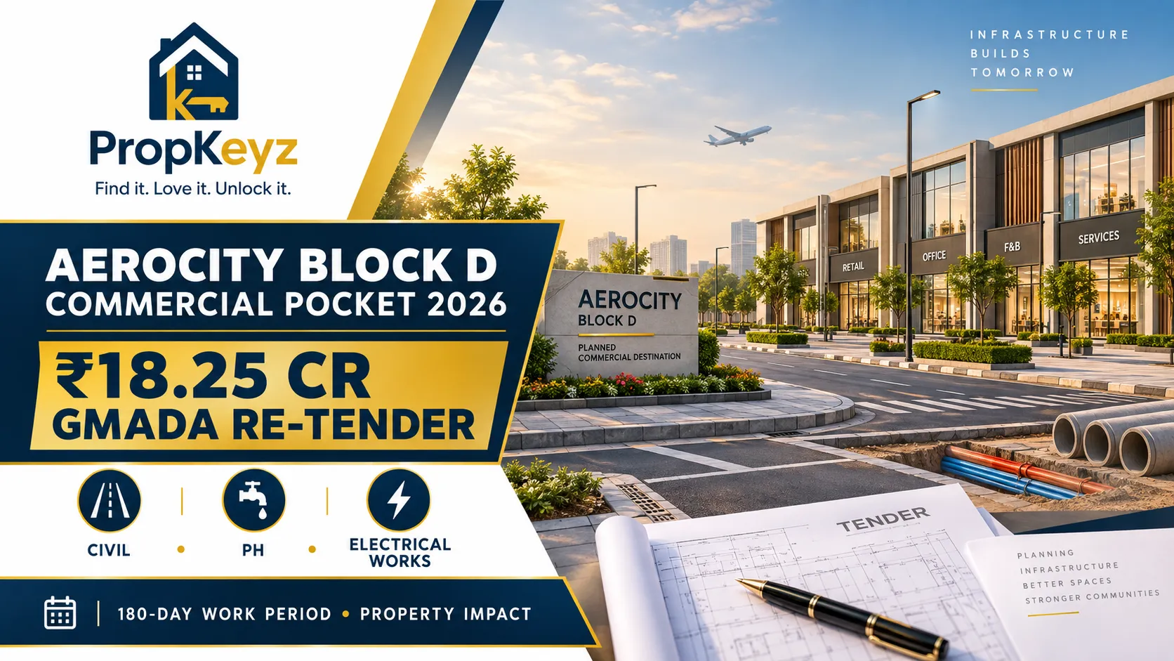 Aerocity Block D Commercial Pocket 2026 GMADA re-tender