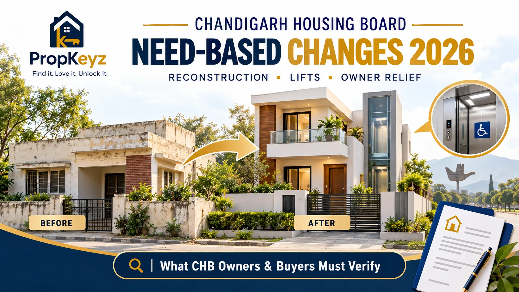 Chandigarh Housing Board Need-Based Changes 2026 reconstruction lifts owner guide