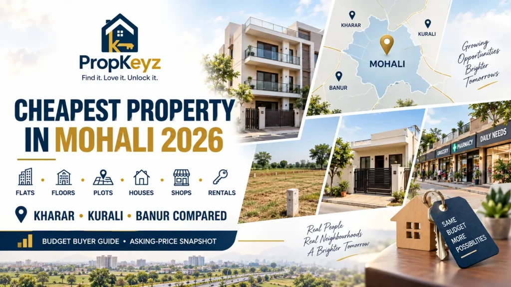 Cheapest Property in Mohali 2026 budget flats plots houses shops rentals