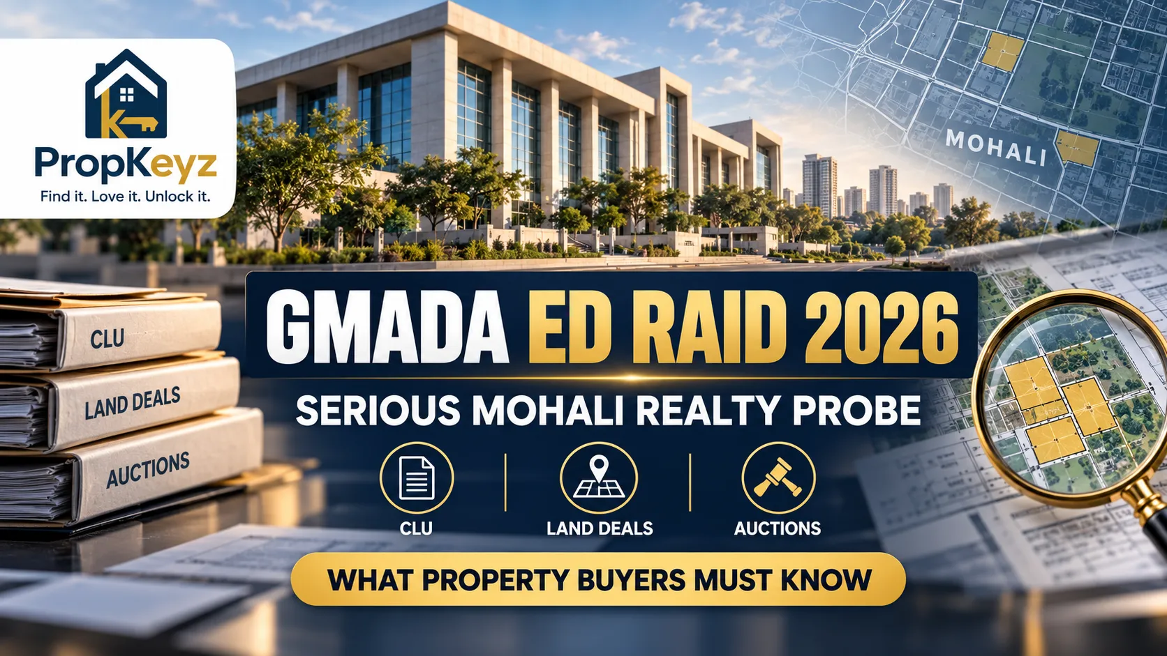 GMADA ED Raid 2026 Mohali CLU land deals property buyer guide