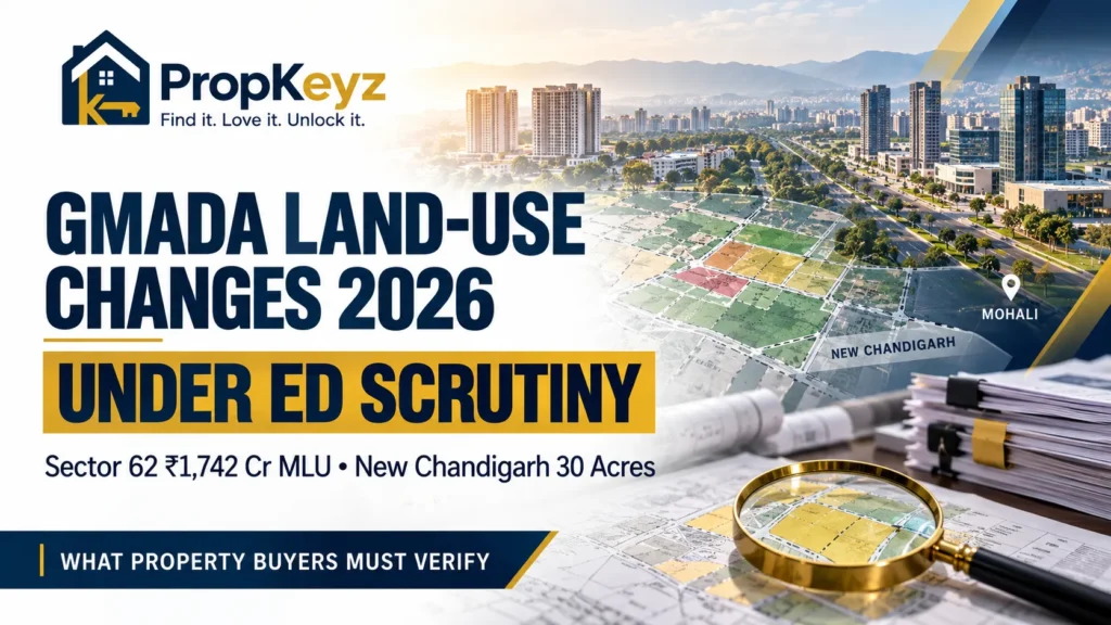 GMADA Land-Use Changes Under ED Scrutiny 2026 Sector 62 New Chandigarh buyer impact