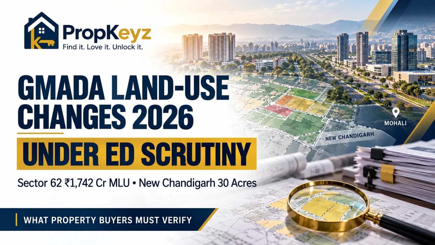 GMADA Land-Use Changes Under ED Scrutiny 2026 Sector 62 New Chandigarh buyer impact