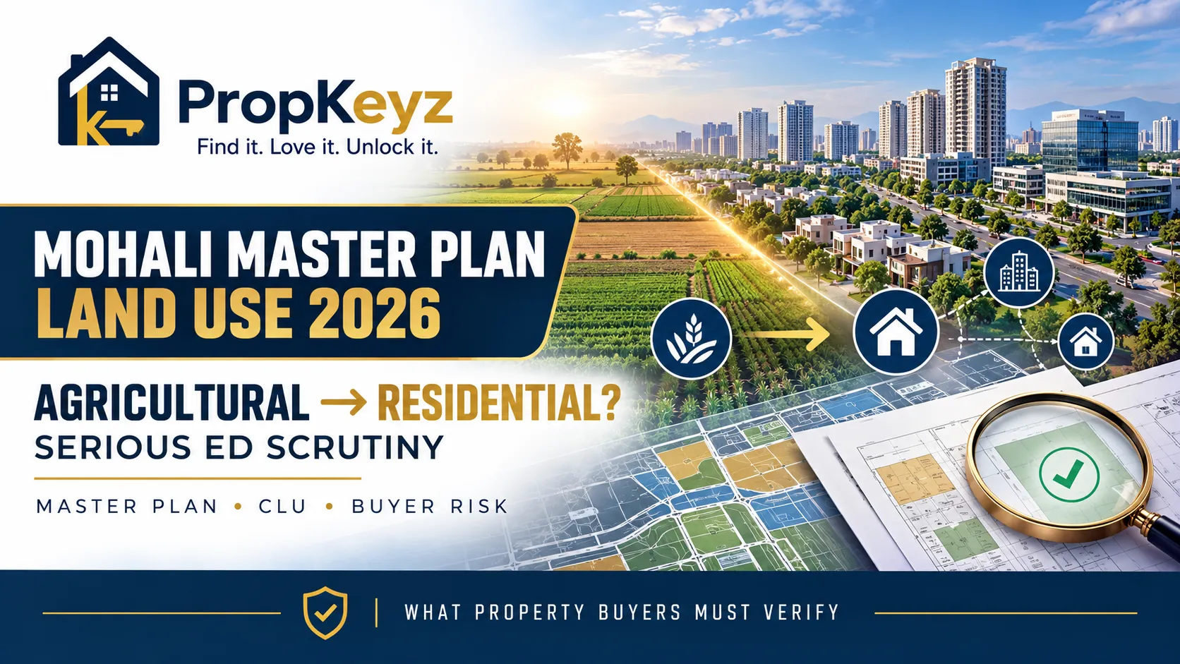 Mohali Master Plan Land Use Change 2026 agricultural residential property
