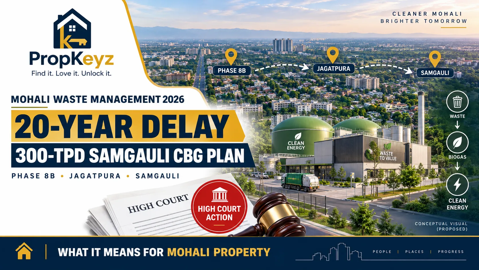 Mohali Waste Management 2026 Samgauli biogas Phase 8B