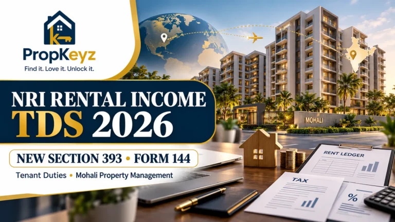 NRI Rental Income TDS 2026 Section 393 Form 144 Mohali property management