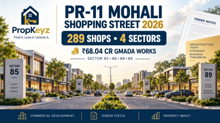 PR-11 Mohali Shopping Street 2026 289 shops GMADA commercial development