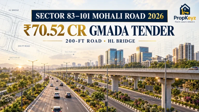 Sector 83 101 Mohali Road Update 2026 GMADA 200 ft road HL bridge