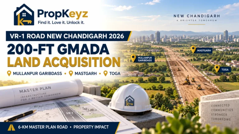 VR-1 Road New Chandigarh 2026 200-ft GMADA land acquisition