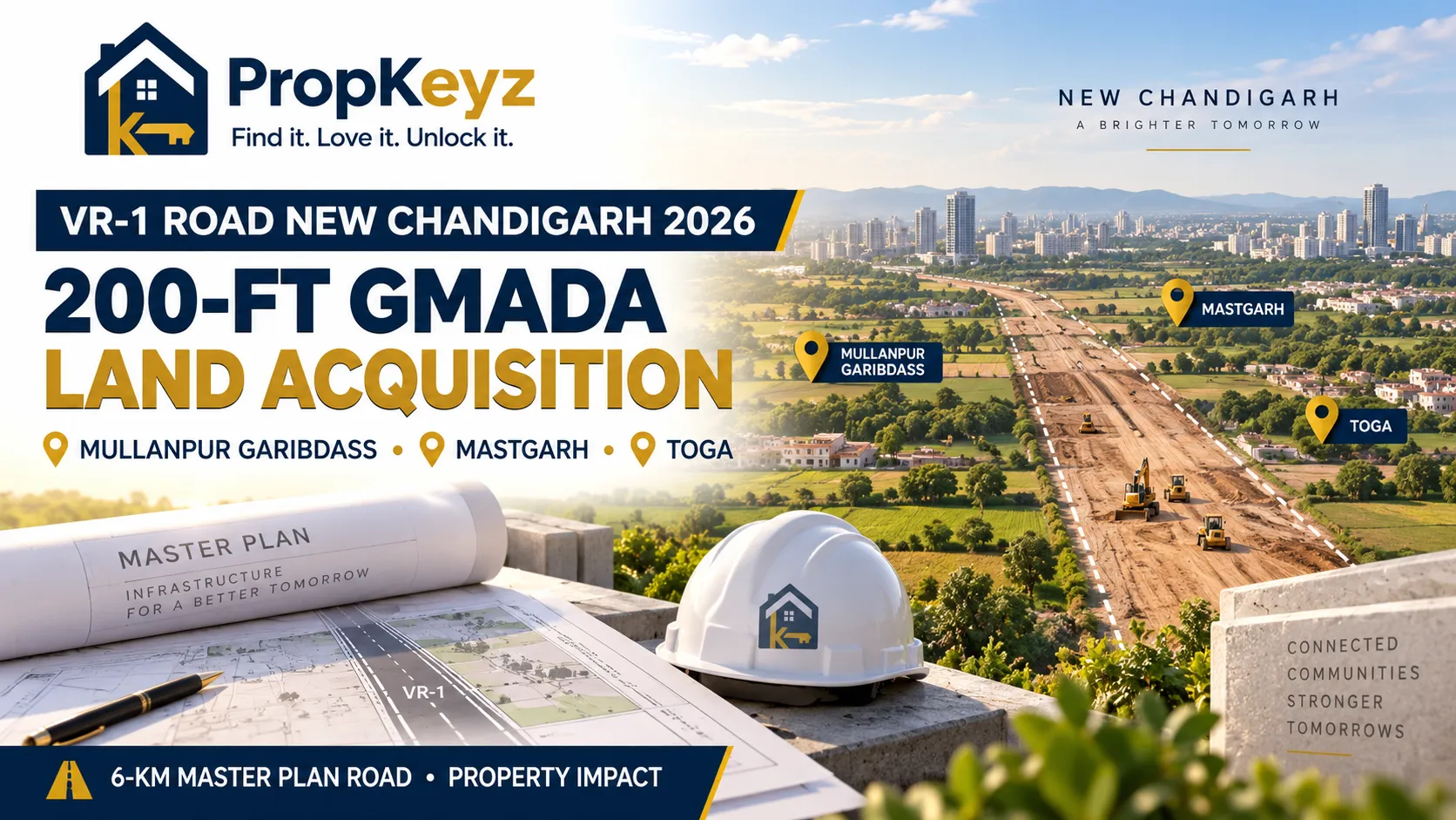 VR-1 Road New Chandigarh 2026 200-ft GMADA land acquisition