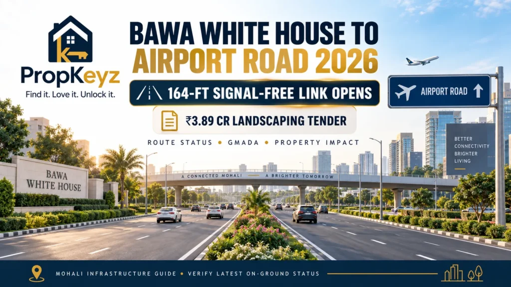 Bawa White House to Airport Road 2026 164 ft signal free road Mohali