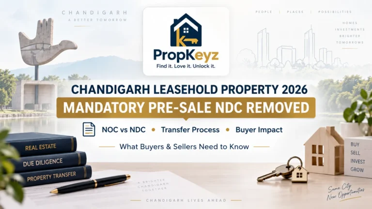 Chandigarh leasehold property sale 2026 no dues certificate rule removed