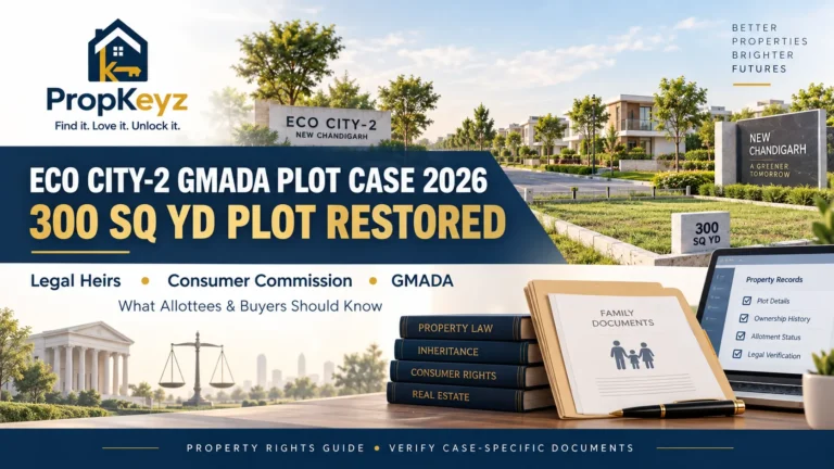 Eco City-2 GMADA plot cancellation 2026 legal heirs 300 sq yd Consumer Commission