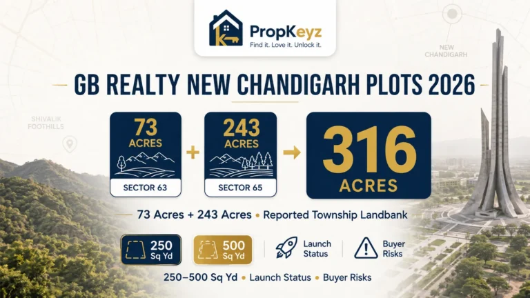 GB Realty New Chandigarh plots 2026 316 acre township landbank