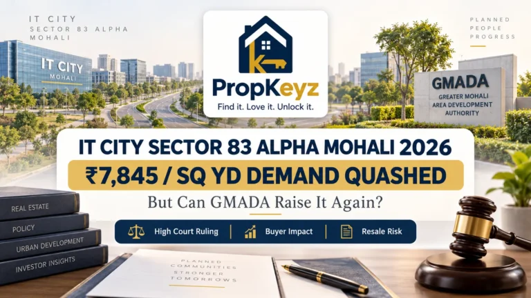 IT City Sector 83 Alpha Mohali 2026 High Court quashes GMADA 7845 per sq yd demand