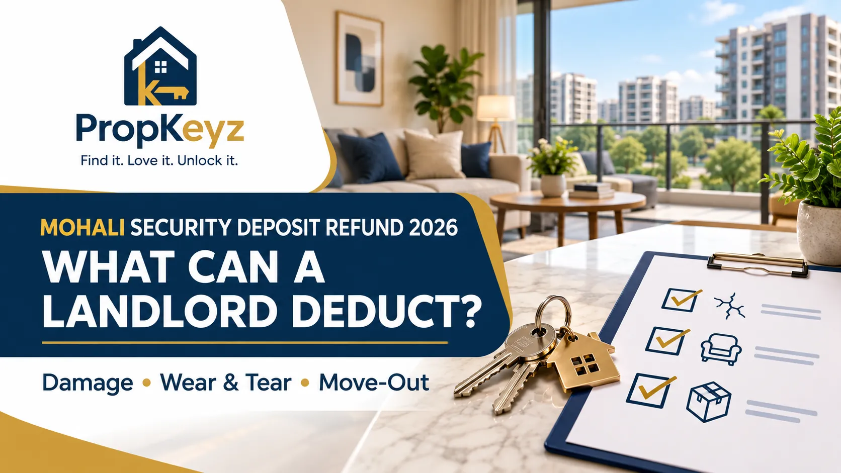 Mohali Security Deposit Refund 2026 landlord deductions wear and tear