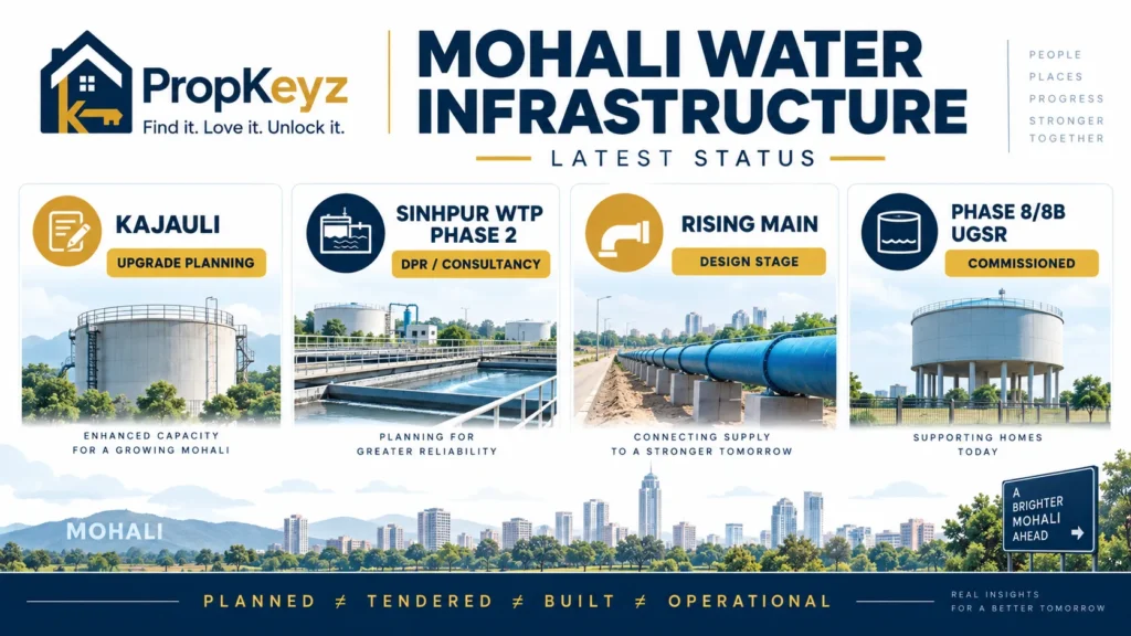 Mohali water infrastructure 2026 Kajauli Sinhpur WTP status