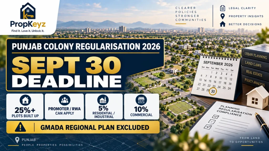 Punjab Unauthorized Colony Regularisation 2026 September 30 deadline