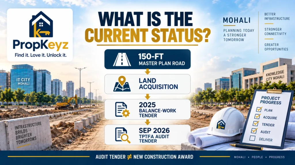 Sector 81 84 road current status GMADA TPTFA tender 2026