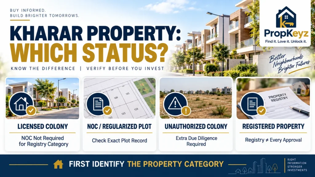 Kharar property licensed colony regularized plot unauthorized colony registry comparison