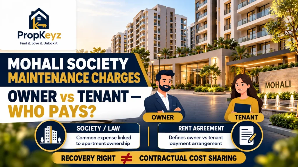 Mohali society maintenance owner versus tenant responsibility