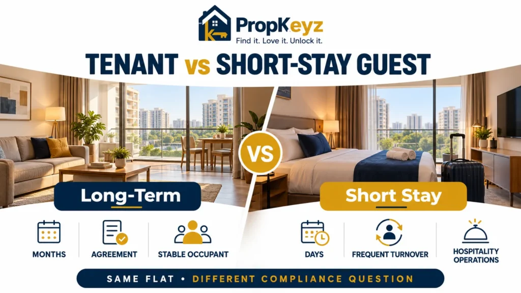Mohali long term tenant versus Airbnb short stay guest