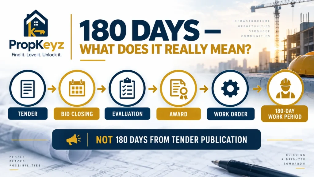Aerocity Block D 180-day development tender timeline