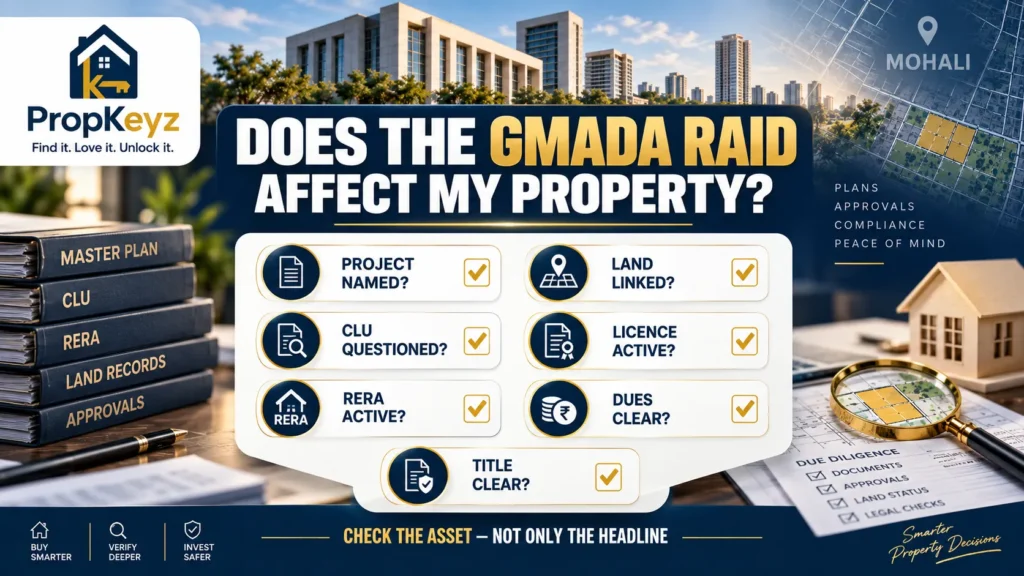 Mohali property CLU licence RERA approval chain GMADA 2026