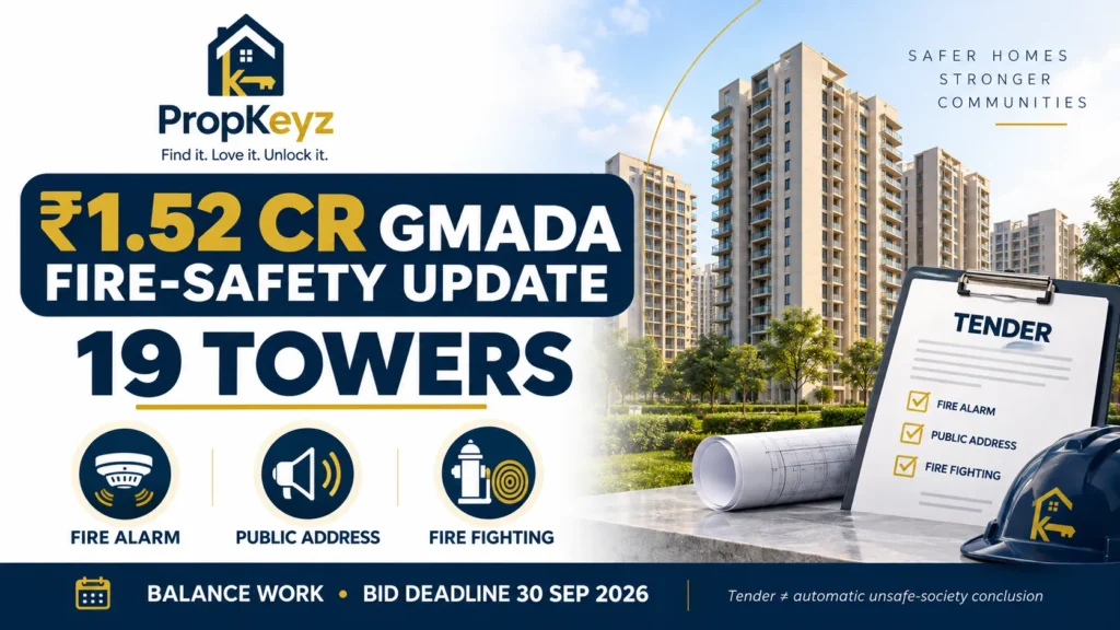 Purab Premium Apartments Mohali fire safety tender 19 towers