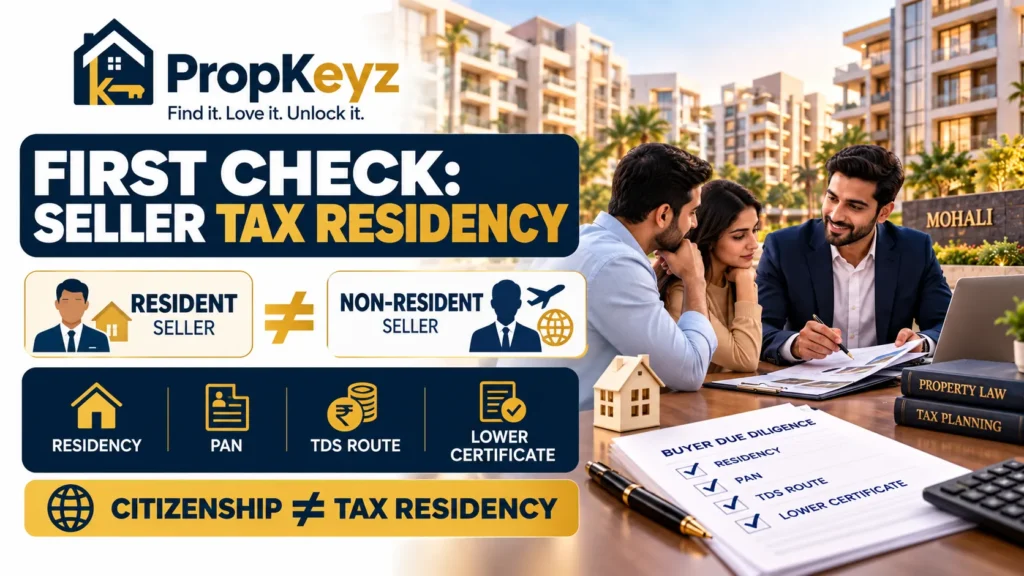 Resident vs NRI property seller TDS Mohali 2026