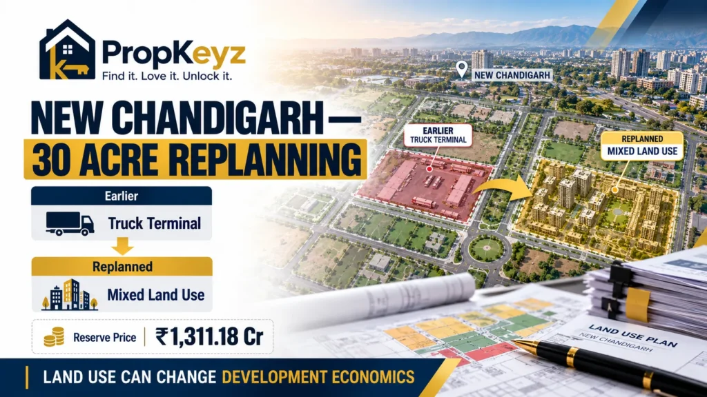 New Chandigarh 30 acre mixed land use replanning Eco City 1 GMADA