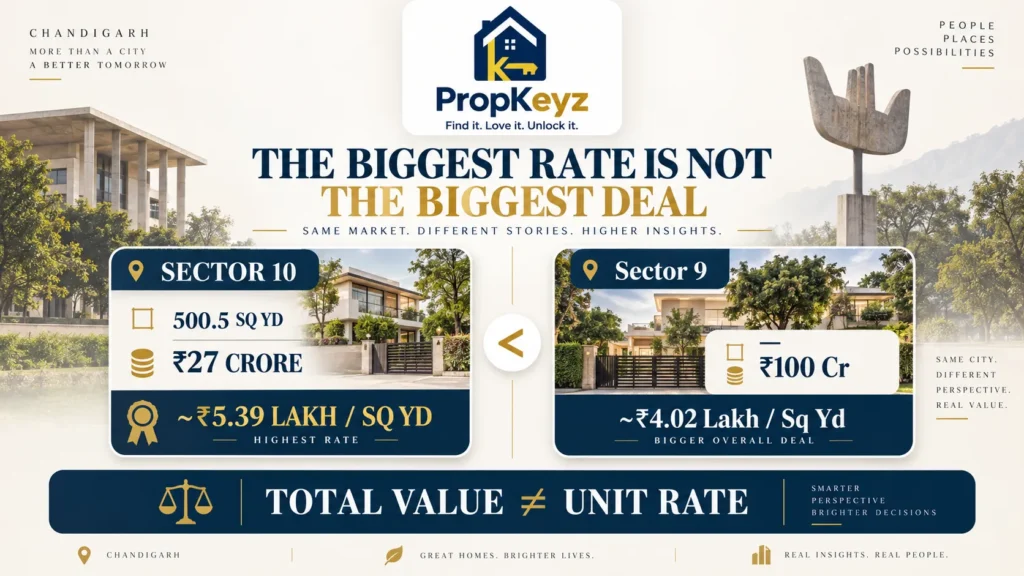 Sector 10 Chandigarh property 5.39 lakh per square yard 2026