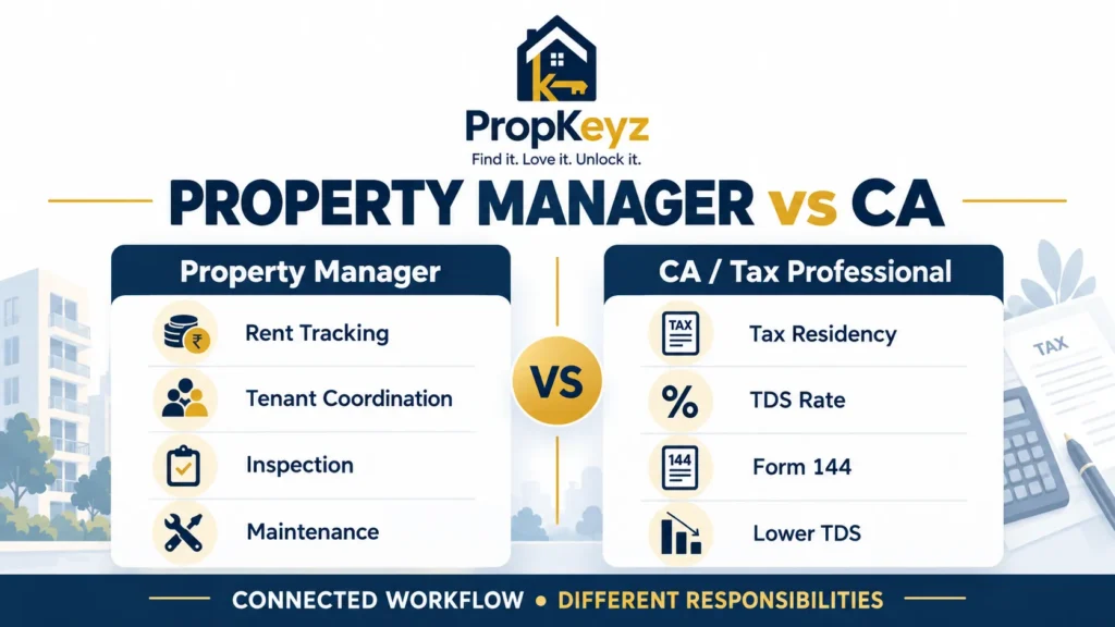 NRI property manager versus CA rent TDS responsibilities