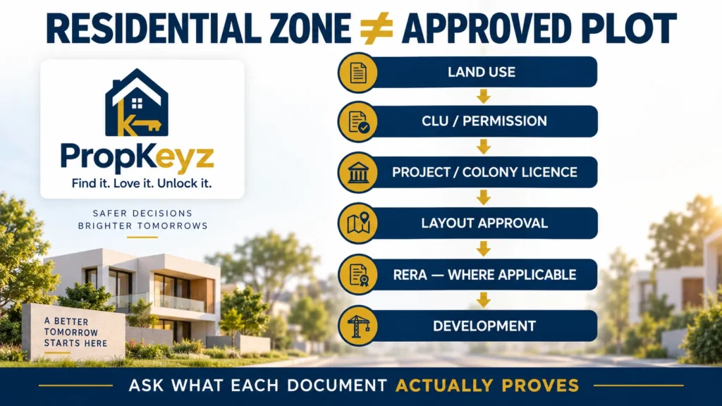 Gharuan property land use CLU colony licence RERA approval process