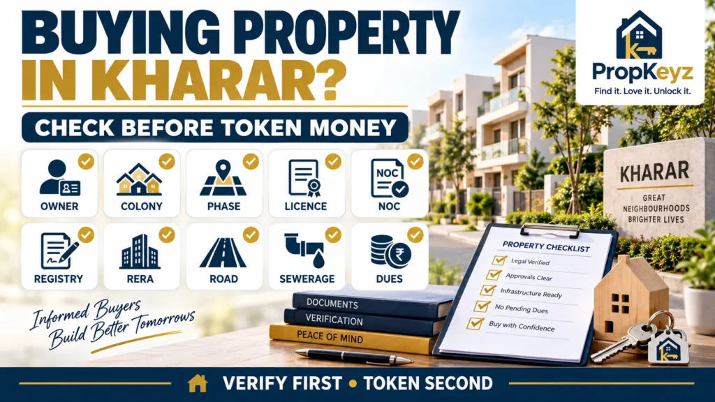 Kharar property buyer checklist NOC licence registry RERA roads sewerage