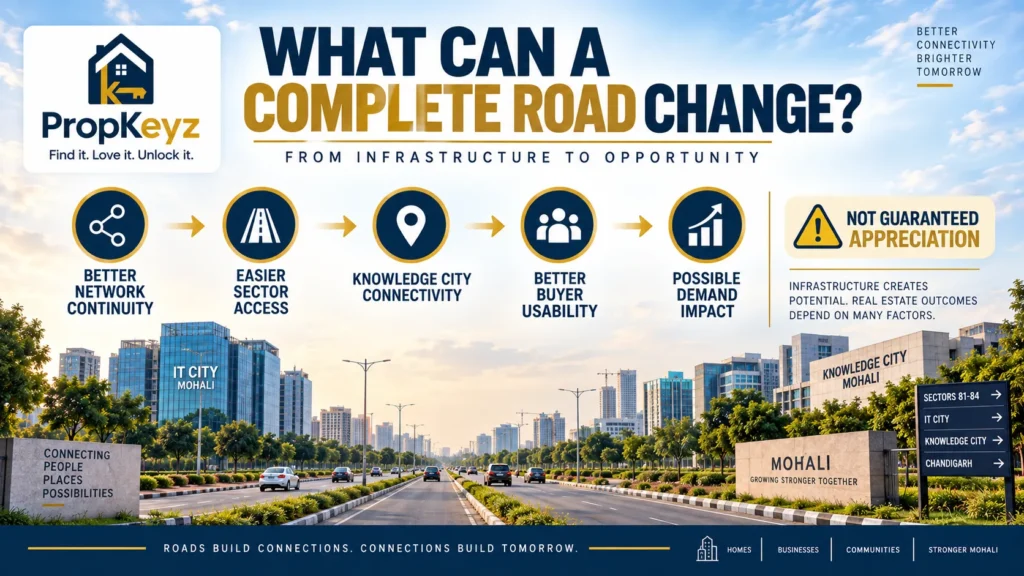 Sector 81 84 Mohali road property impact Knowledge City IT City