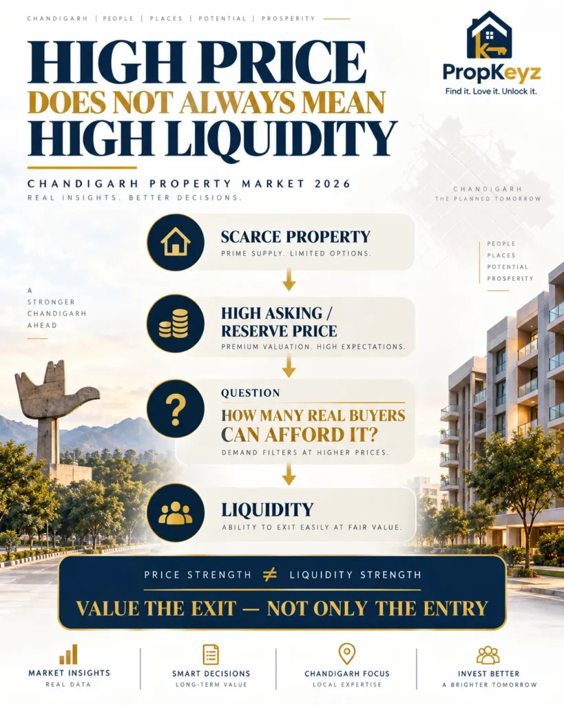 Chandigarh property price strength versus liquidity buyer guide