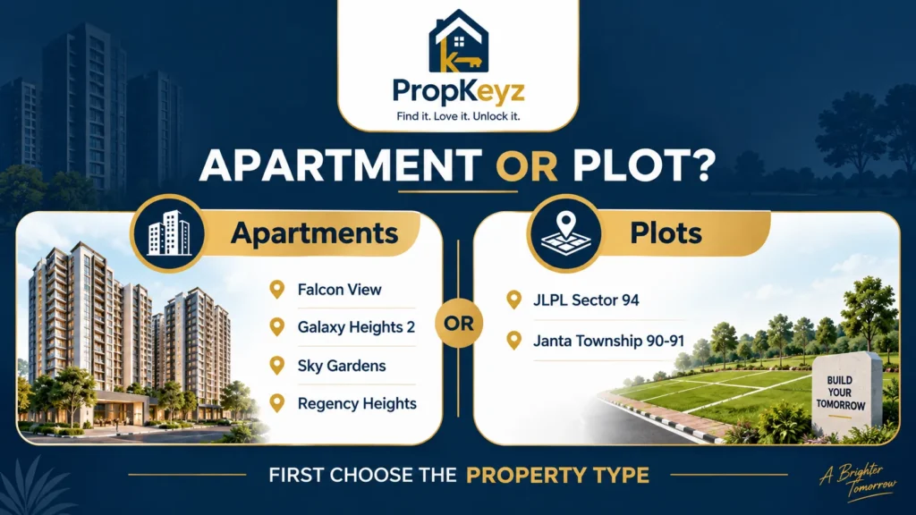 JLPL apartments versus Sector 94 Janta Township plots Mohali