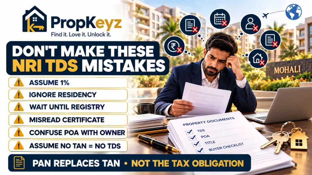NRI property TDS mistakes PAN TAN buyer Mohali