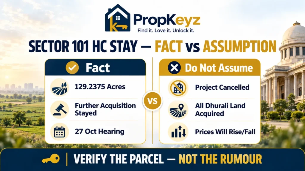 Mohali Sector 101 land acquisition facts versus assumptions 2026