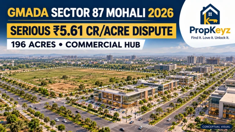 GMADA Sector 87 Mohali 2026 ₹5.61 crore per acre land compensation dispute