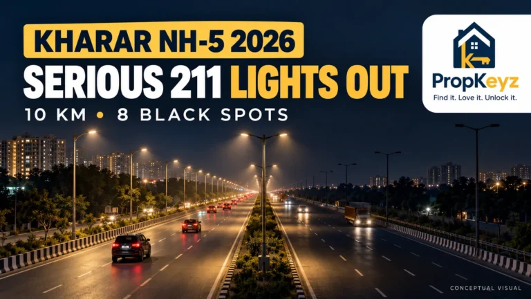 Kharar NH-5 Streetlight Crisis 2026 211 lights out 10 km eight black spots