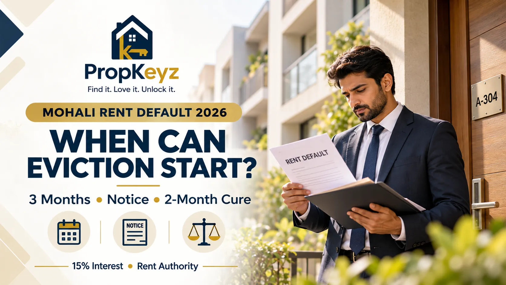 Mohali Rent Default and Eviction 2026 Schedule VII three month arrears