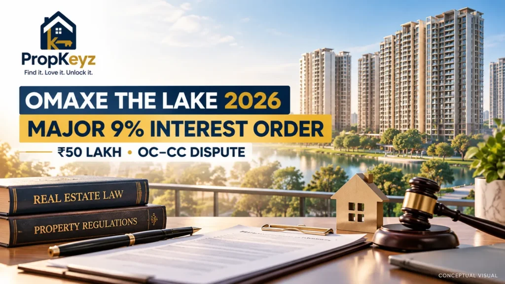Omaxe The Lake New Chandigarh 2026 9 percent delay interest consumer commission order